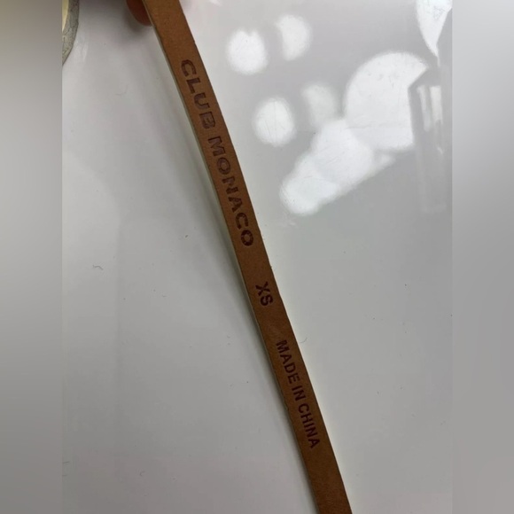 Club Monaco Women's Skinny Leather Belt, Xs - Picture 5 of 6